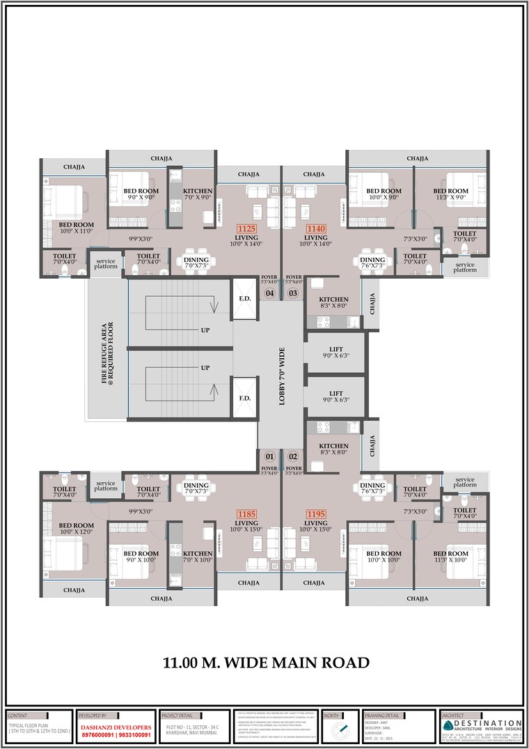 Floor Plan, dashanzi-ce-la-vie 2 Bedroom 556 Sq.Ft. Apartment In Kharghar Navi Mumbai 9507660