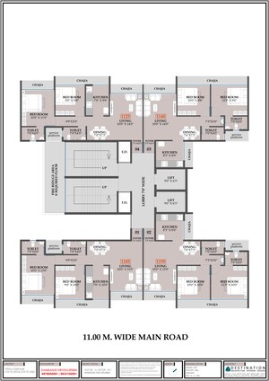 Floor Plan in 2 BHK Apartment at Dashanzi Ce La Vie, Kharghar – for Sale