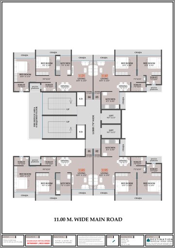 Floor Plan in 2 BHK Apartment at Dashanzi Ce La Vie, Kharghar – for Sale
