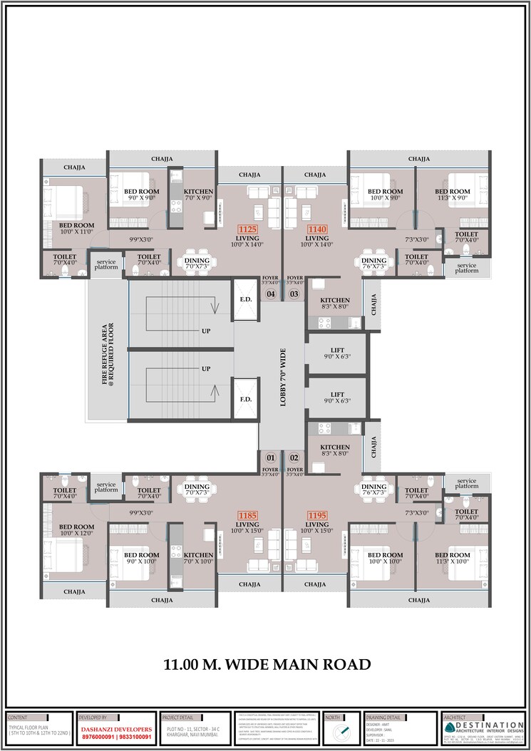 Floor Plan, dashanzi-ce-la-vie 2 Bedroom 594 Sq.Ft. Apartment In Kharghar Navi Mumbai 9507716