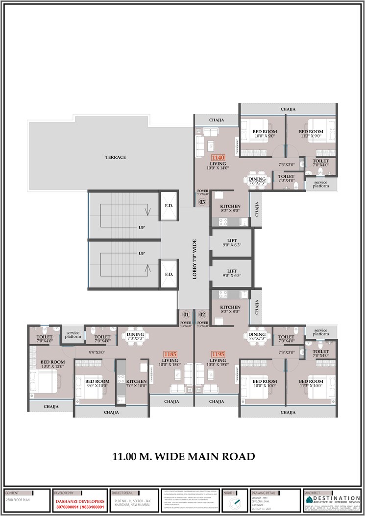 Floor Plan, dashanzi-ce-la-vie 2 Bedroom 594 Sq.Ft. Apartment In Kharghar Navi Mumbai 9507716