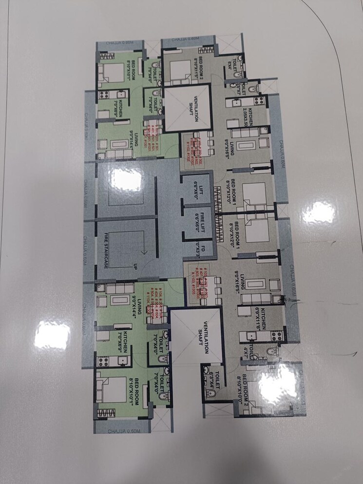Floor Plan, arihant-anaika 2 Bedroom 1100 Sq.Ft. Apartment In Taloja Navi Mumbai 9507767