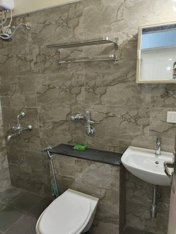 Bathroom in Studio Apartment at Nyati Elysia, Kharadi – for Rent