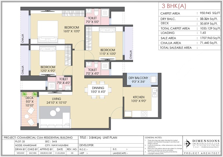 Floor Plan, kk-ishwar-arena 2 Bedroom 720 Sq.Ft. Apartment In Kharghar Navi Mumbai 9507764