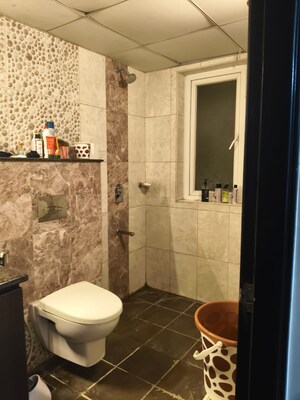 Bathroom in 3 BHK Apartment at Pashmina Waterfront, Old Madras Road – for Rent