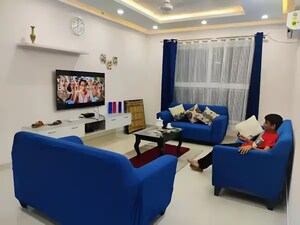Living Room in 3 BHK Apartment at Pashmina Waterfront, Old Madras Road – for Rent