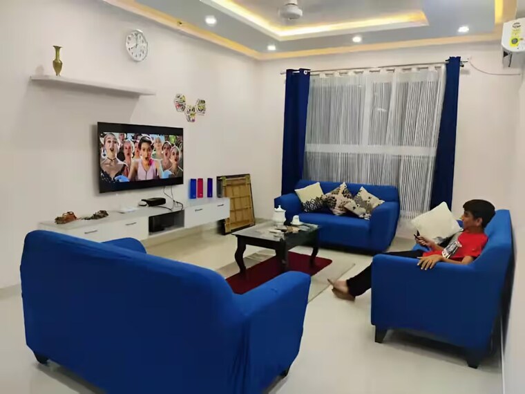 Living Room, pashmina-waterfront 3 Bedroom 2015 Sq.Ft. Apartment In Old Madras Road Bangalore 9508494