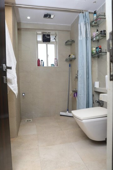 Bathroom in 3 BHK Apartment at Dheeraj Gaurav Heights, Jogeshwari West – for Rent