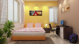 Bedroom in 2 BHK Apartment at Goel Ganga Altus, Kharadi – for Sale