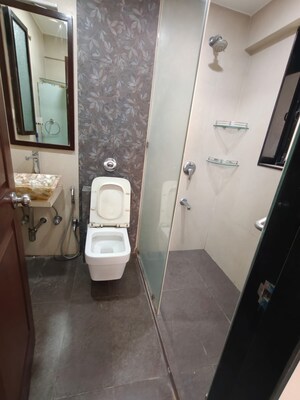 Bathroom in 2 BHK Apartment at Eken Heights, Khar West – for Rent