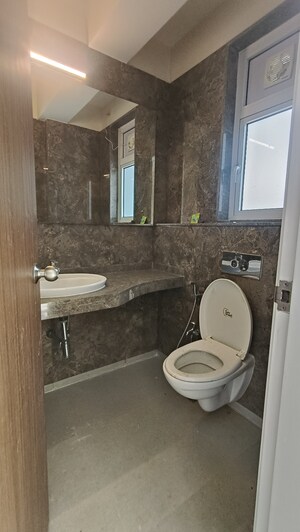 Bathroom in 3 BHK Apartment at LnT Crescent Bay T5, Parel – for Rent