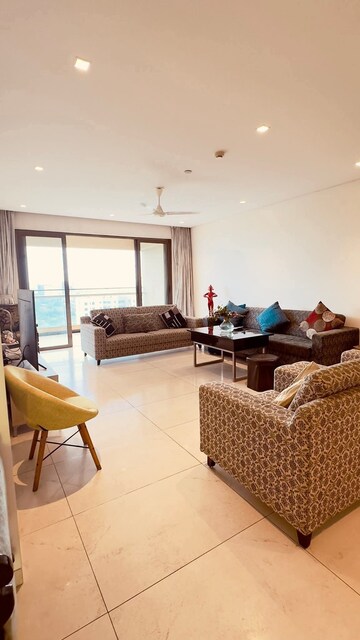 Living Room in 4 BHK Apartment at Panchshil One North, Magarpatta City – for Rent