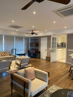 Living Room in 3 BHK Apartment at Indiabulls Blu, Worli – for Rent