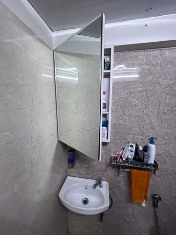 Bathroom in 1 BHK Apartment at Sethia Sea View, Goregaon West – for Rent