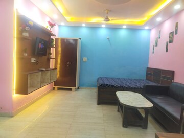 Living Room in 1 RK Builder Floor at Freedom Fighters Enclave – for Rent