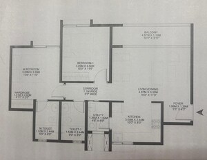 Floor Plan in 2 BHK Apartment at Godrej Park Retreat, Sarjapur Road – for Sale