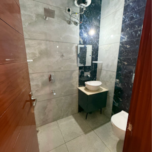 Bathroom in 2 BHK Builder Floor at Sunny Enclave – for Rent