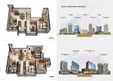 Floor Plan in 3 BHK Apartment at Millennium Celesta, Kharghar Sector 34 – for Sale