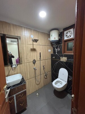Bathroom in 1 BHK Builder Floor at Chattarpur – for Rent