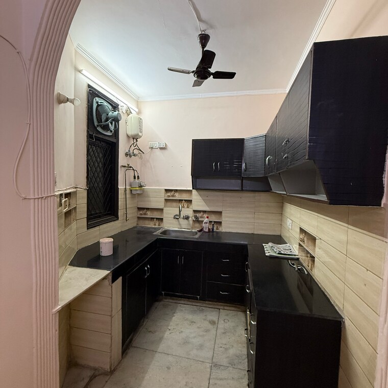 Kitchen, kalkaji 2 Bedroom 1100 Sq.Ft. Builder Floor In Kalkaji Delhi 9499995