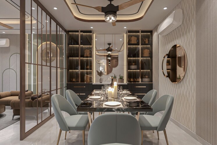 Dining area, unitech-south-city-1 4 Bedroom 245 Sq.Yd. Builder Floor In South City 1 Gurgaon 9511350