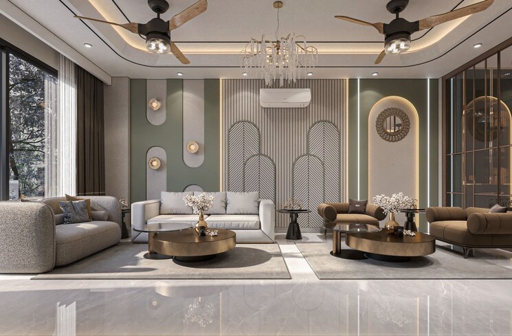 Living Room, unitech-south-city-1 4 Bedroom 245 Sq.Yd. Builder Floor In South City 1 Gurgaon 9511350