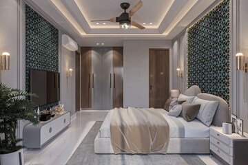 Bedroom in 4 BHK Builder Floor at Unitech South City 1, South City 1 – for Sale