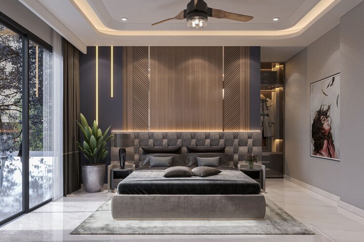 Master Bedroom, unitech-south-city-1 4 Bedroom 245 Sq.Yd. Builder Floor In South City 1 Gurgaon 9511350