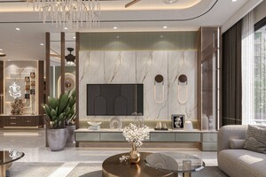 Living Room in 4 BHK Builder Floor at Unitech South City 1, South City 1 – for Sale