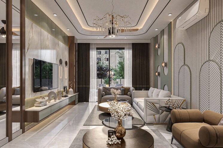 Living Room, unitech-south-city-1 4 Bedroom 245 Sq.Yd. Builder Floor In South City 1 Gurgaon 9511350