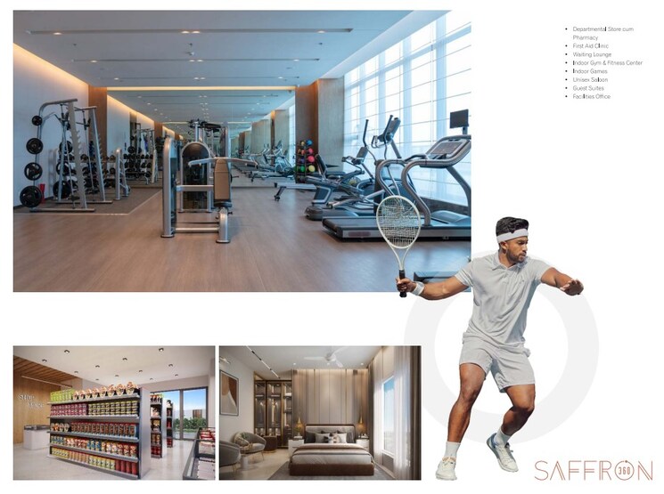 Gym, trishala-saffron-360 2 Bedroom 1250 Sq.Ft. Apartment In Nallagandla Hyderabad 9512557