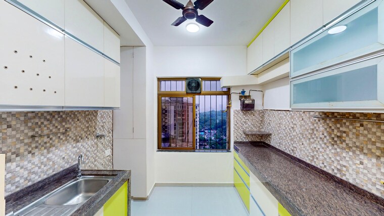 Kitchen, omkar-alta-monte 5 Bedroom 1900 Sq.Ft. Apartment In Malad East Mumbai 9513012