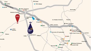 1 BHK Apartment – Map Location View at MPR Urban City, Peeranchuruvu - for Sale