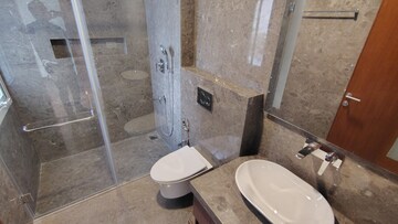 Bathroom in 3 BHK Apartment at Prestige White Meadows, Whitefield – for Rent
