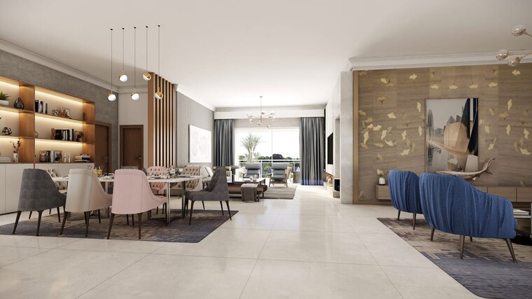 Living Room, aurobindo-galaxy 4 Bedroom 5400 Sq.Ft. Apartment In Hi Tech City Hyderabad 9513799