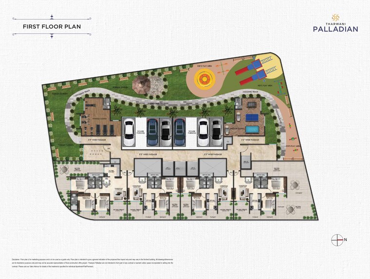 Master Plan, tharwani-palladian 2 Bedroom 611 Sq.Ft. Apartment In Kharghar Navi Mumbai 9513948