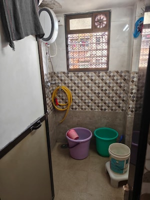 Bathroom in 1 RK Apartment at Navbharat Sahyog CHS, Goregaon East – for Rent