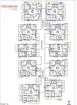 Floor Plan in 3 BHK Apartment at Hafeezpet – for Sale