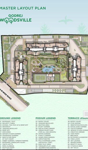 Master Plan in 3 BHK Apartment at Godrej Woodsville, Hinjewadi – for Sale
