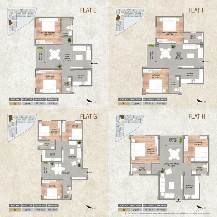 Floor Plan, champasari 3 Bedroom 1062 Sq.Ft. Apartment In Champasari Siliguri 9515667