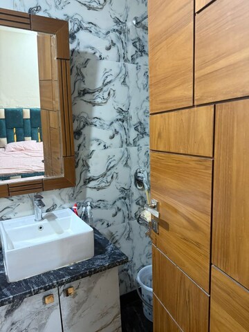 Bathroom in 1 BHK Builder Floor at Chattarpur – for Rent