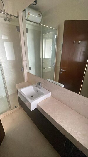 Bathroom in 4 BHK Apartment at Worli Sea Face – for Rent