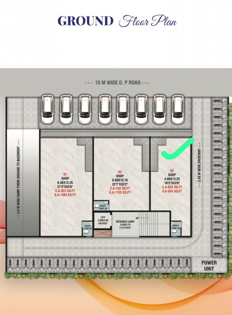 Floor Plan, college rd Commercial Showroom 2000 Sq.Ft. In College rd Nashik 9516223