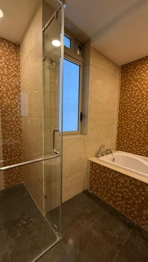 Bathroom in 3 BHK Apartment at Lodha World Crest, Worli – for Rent