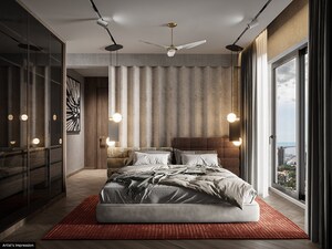 Bedroom in 2 BHK Apartment at Eon One, Prabhadevi – for Sale