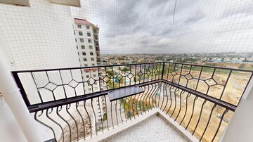 Balcony in 2.5 BHK Apartment at DLF Westend Heights New Town, Akshayanagar – for Rent