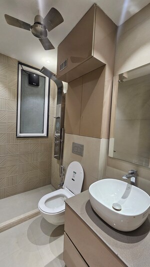 Bathroom in 3 BHK Builder Floor at Ansal Sushant Floors, Sushant Lok ii – for Sale