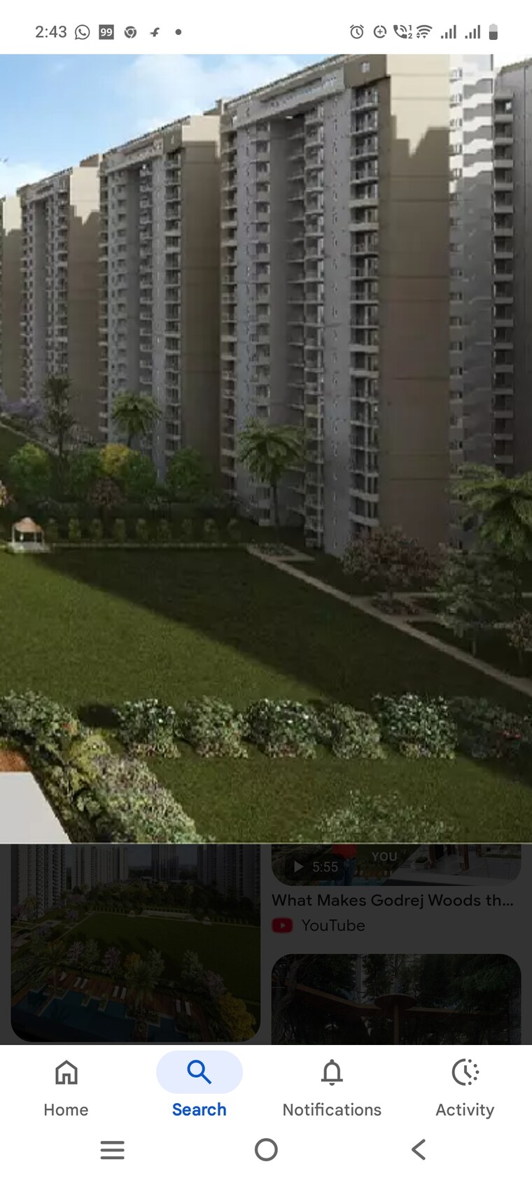 Swimming Pool, godrej-woods 4 Bedroom 2570 Sq.Ft. Apartment In Sector 43 Noida 9516942