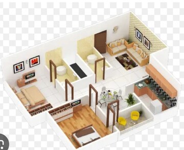 Floor Plan in 1 BHK Apartment at Neminath Hiloni Heights, Vasai East – for Sale
