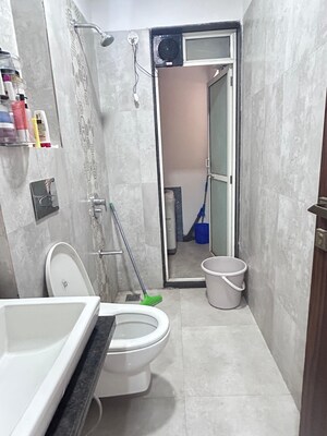 Bathroom in 2 BHK Apartment at Omkar Ananta, Goregaon East – for Rent